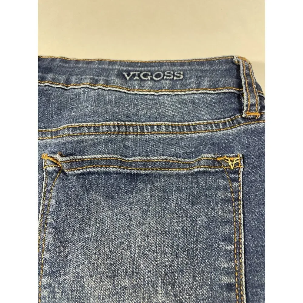 Vigoss Jagger Jeans Shorts Denim Classic Stretch High Rise Raw Hem Women’s W29